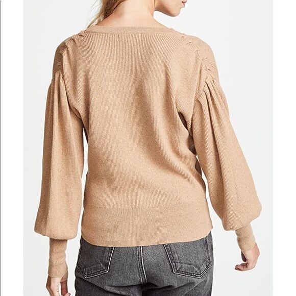 Fred & Sibel Crossover Sweater XS Camel - Picture 4 of 16